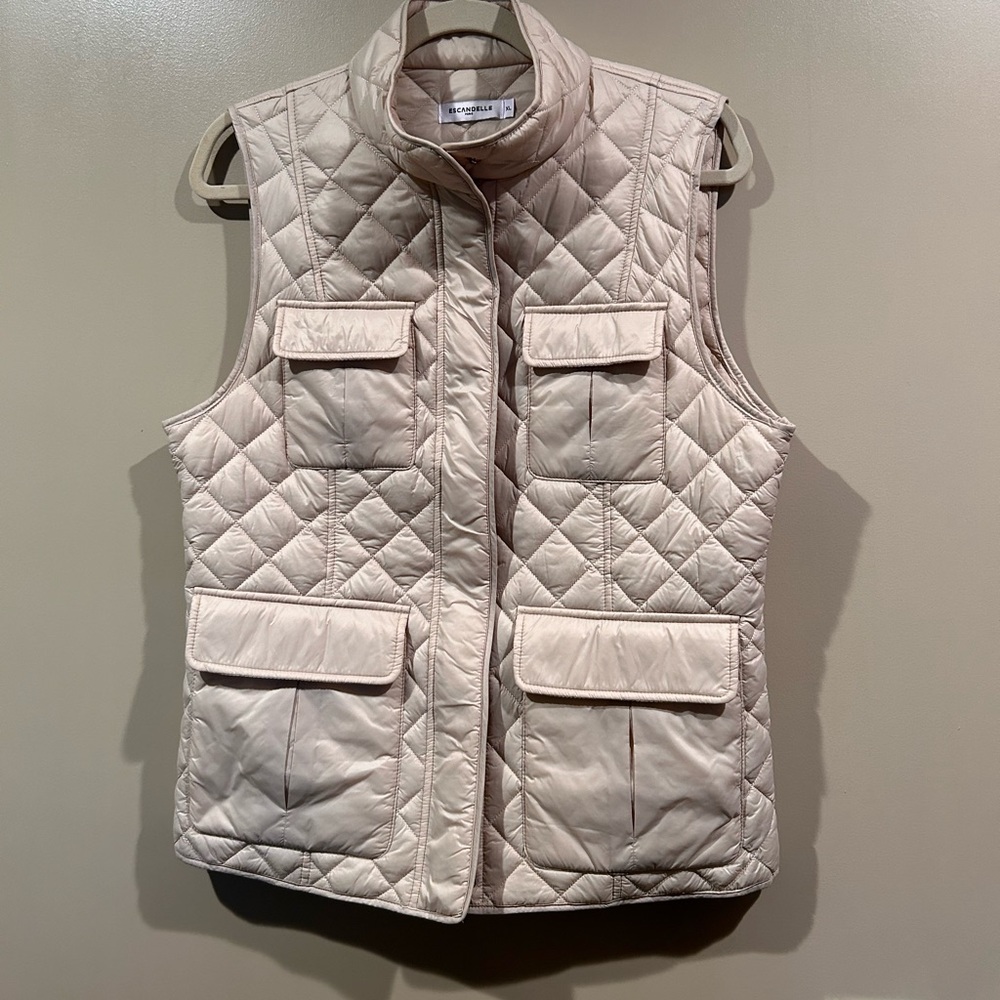 Escandelle Paris Quilt Vest Sz XL